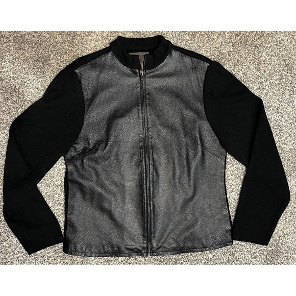 John Paul Richard Jacket Womens Medium Black Leather Full Zip Lined Stand Collar - Picture 9 of 11